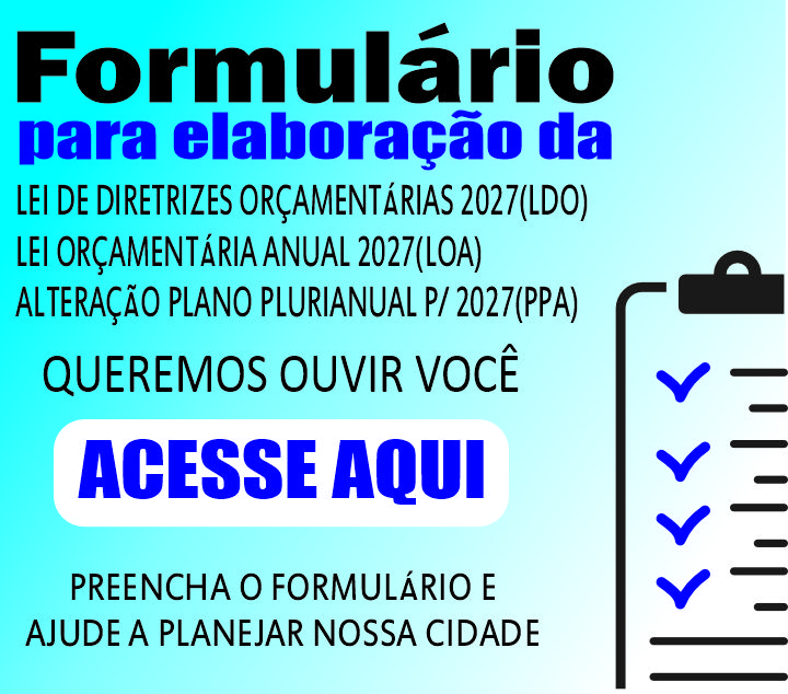 Formulário para elaboração da LDO 2027 ,LOA 2027 e alteração PPA exercício 2027